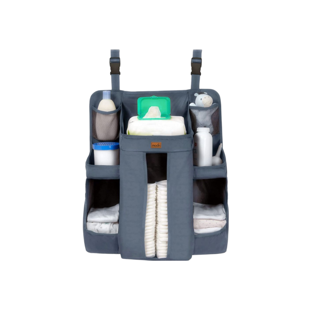 Moon Juvenile Baby Crib Orgnizer- Light Grey