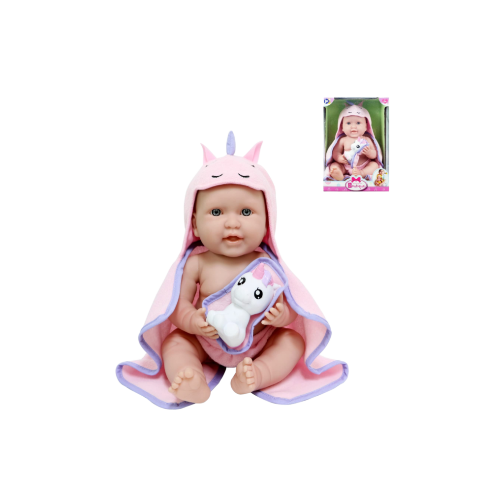 Jc Toys La Newborn 43'' Cm All Vinyl La Newborn Moments Unicorn Theme With Accesory Real Girl
