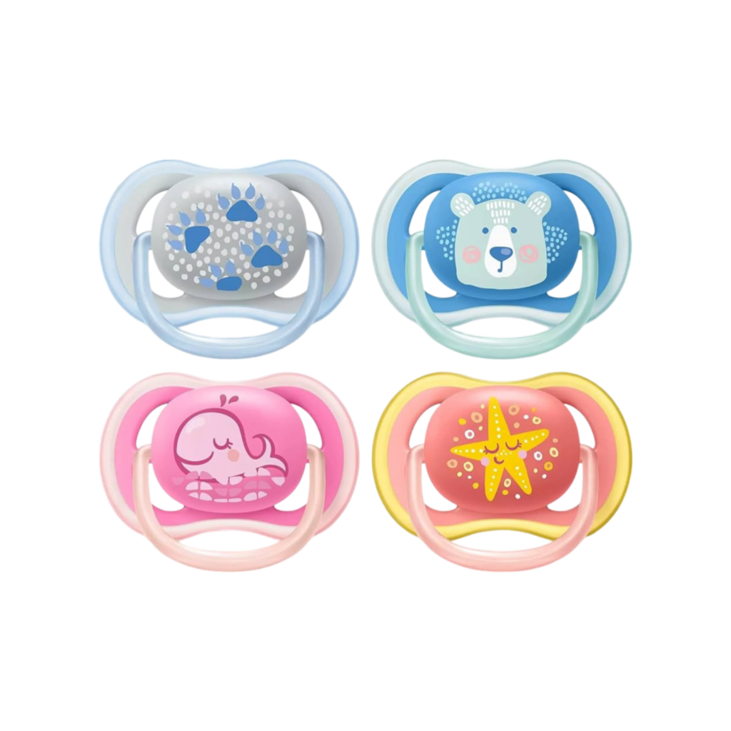 Philips Avent Ultra Air Freeflow Soother Paw Whale 6-18M Mixed X2