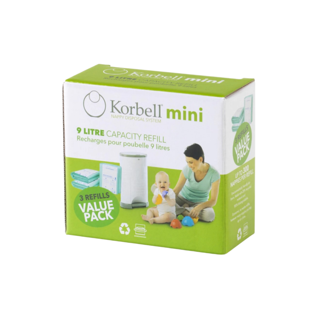 Korbell  3 Pack Refill For Mini Nappy Bin