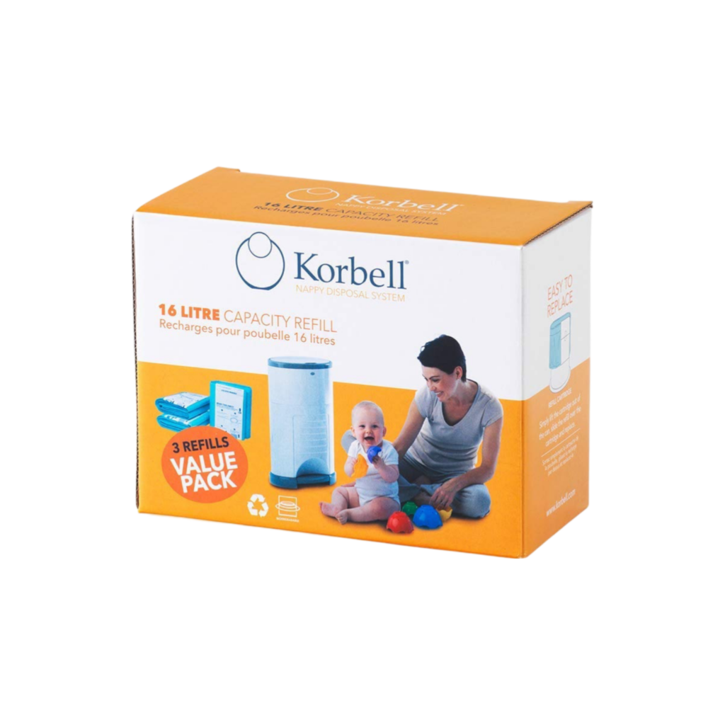 Korbell  3 Pack Refill For Standard Nappy Bin