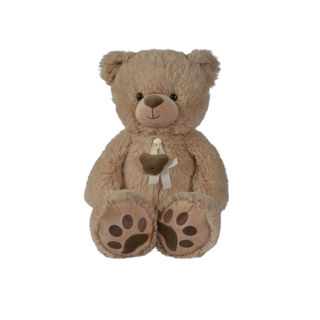 Nicotoy Plush Bear Beige Ribbon Head Bear 55Cm
