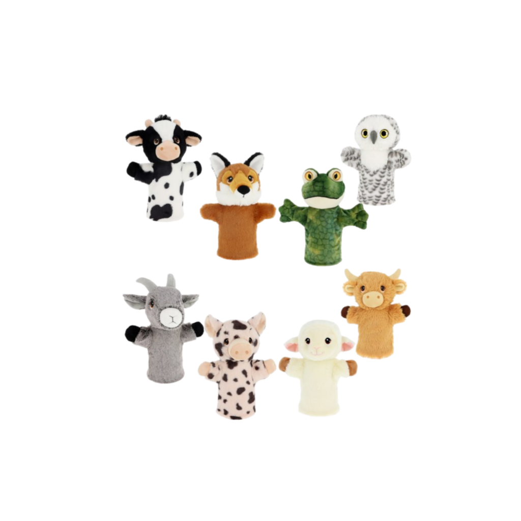 Keel Toys 27Cm Keeleco Farm Hand Puppets 7 Assorted