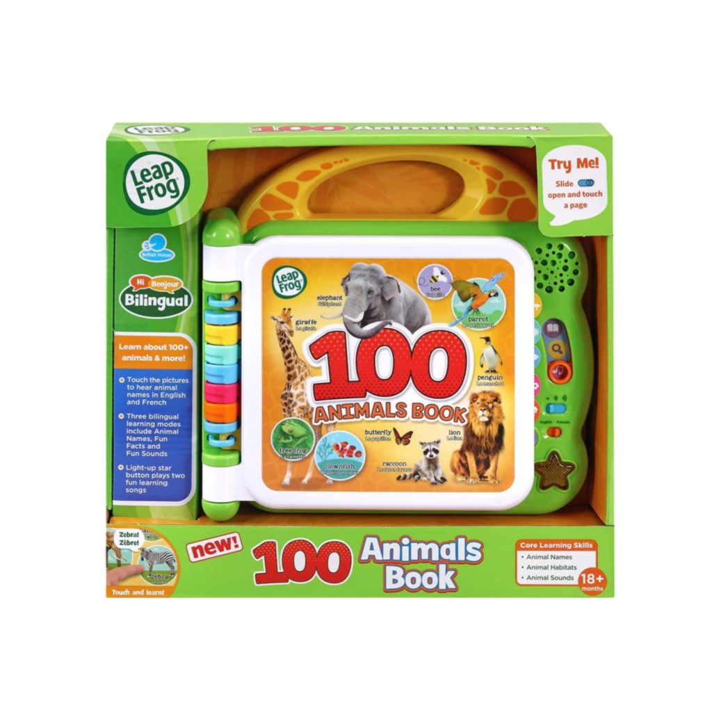 Leap Frog 100 Animals Book (Bilingual: Uk+Fr)
