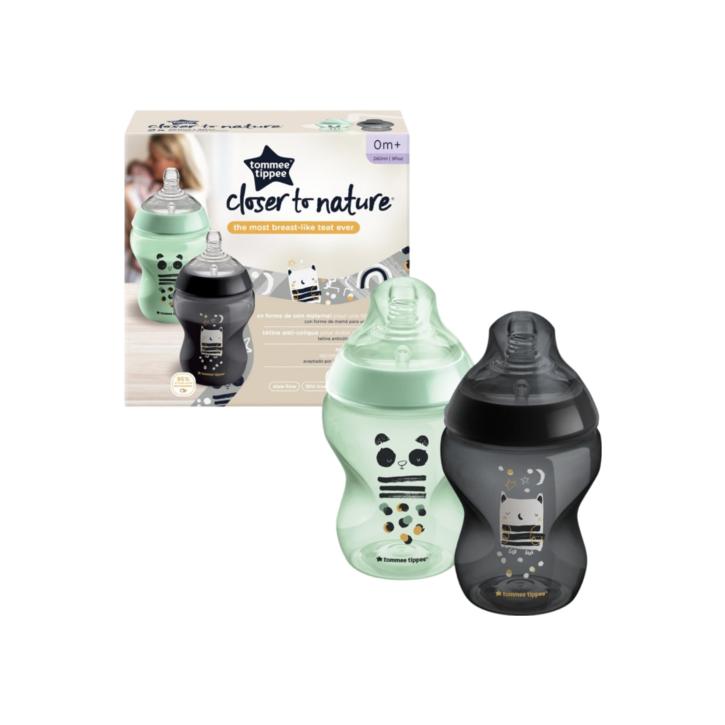 Tommee Tippee Closer To Nature Feeding Bottle, 260Ml X 2 - Olie