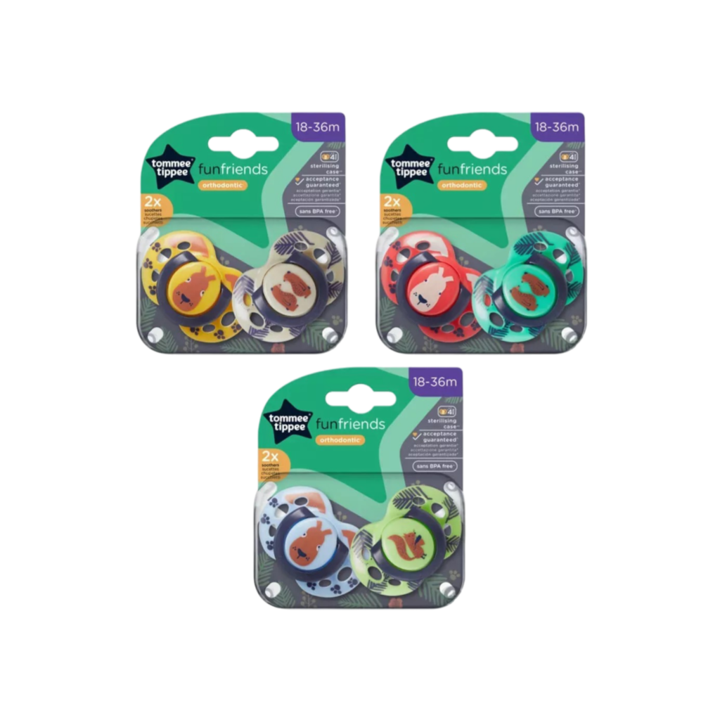 Tommee Tippee  2X 18-36 Months Fun Soother, Al Ar