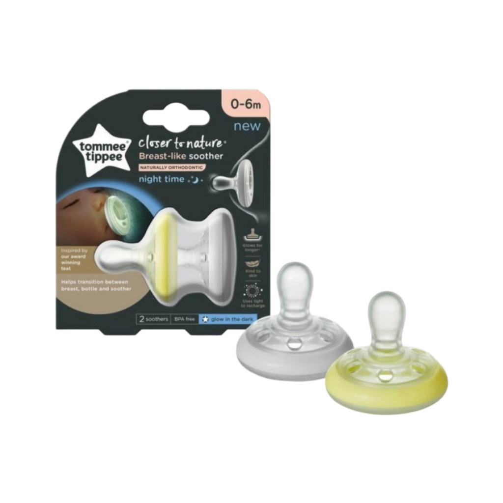 Tommee Tippee Closer To Nature Night Time Soother, Pack Of 2,  (0-6 Months)