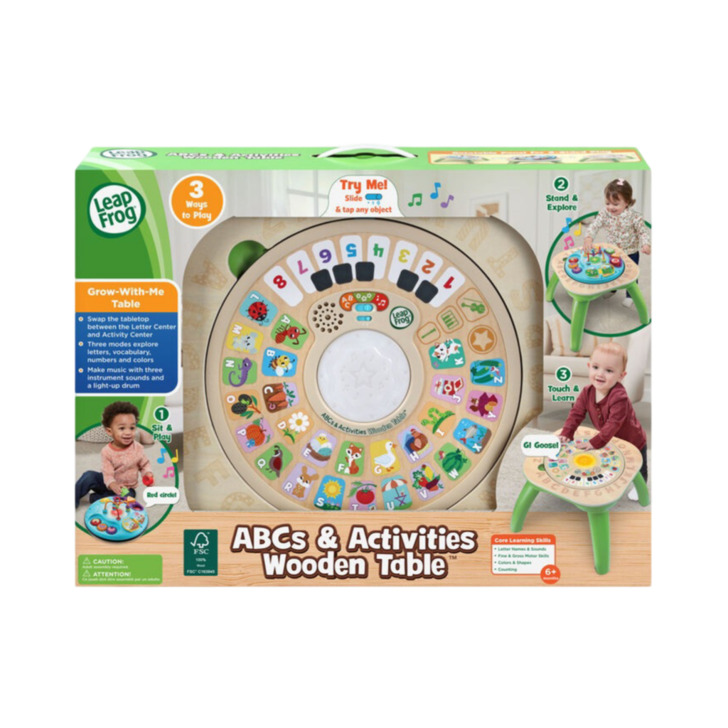 Leap Frog Abc'S & Activities Wooden Table (Fsc 100% Wood) (Lfus)