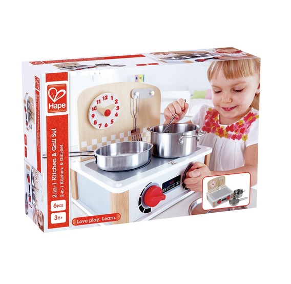 Hape  2-In-1 Kitchen & Grill Set