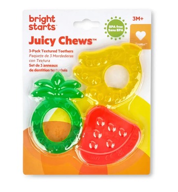 Bright Starts  Juicy Chews 3-Pack Textured Teethers