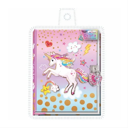 Hot Focus Diary With Lock & Keys(Unicorn)