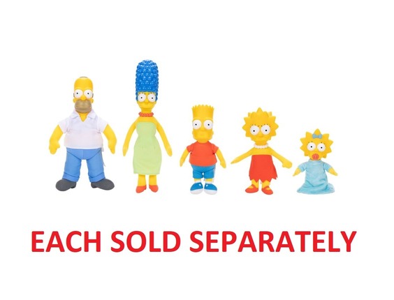 Jakks Pacific The Simpsons Basic Plush Wave #1 Assorted 5 Cdu