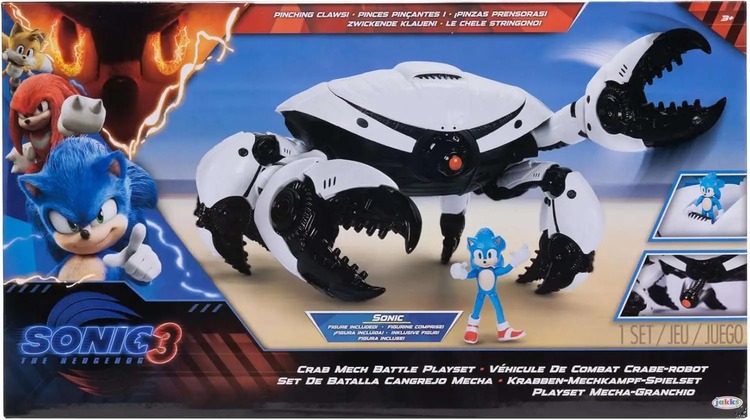 Jakks Pacific Sonic The Hedgehog 3 Movie 2.5"Figure Crabmech Battle Playset