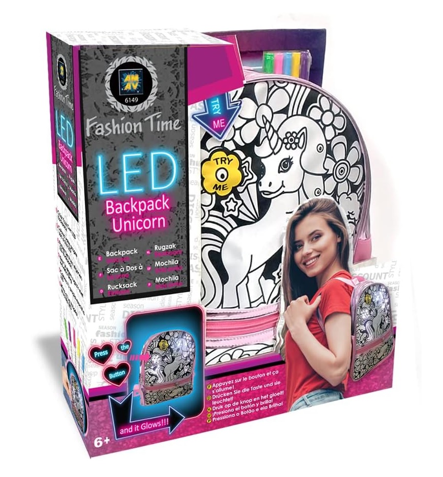 Fashion Time Led Backpack Unicorn
