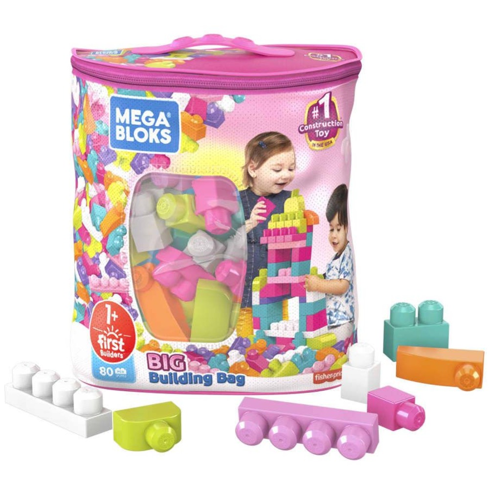 Mattel Mega First Builders Big Building Bag 80 Pieces Pink
