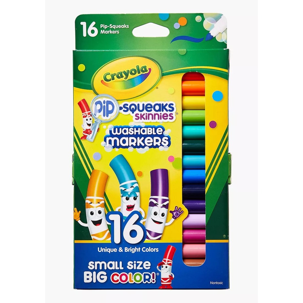 Crayola 16 Ct. Washable Pip-Squeaks Skinnies Markers