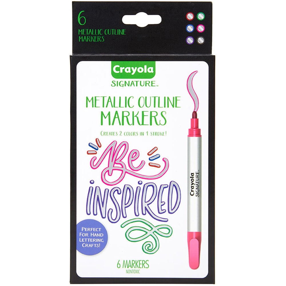 Crayola Signature 6 Ct. Metallic Outline Markers