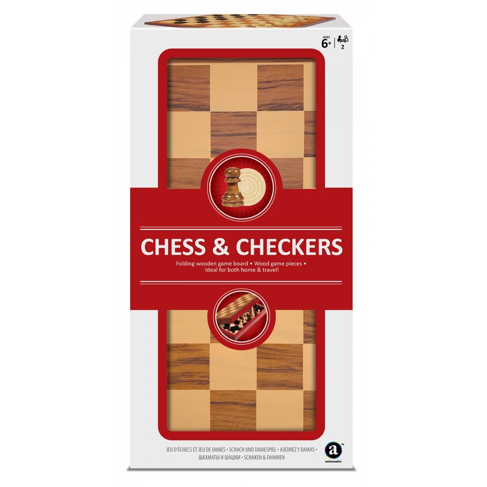 Ambassador Wood Chess & Checkers
