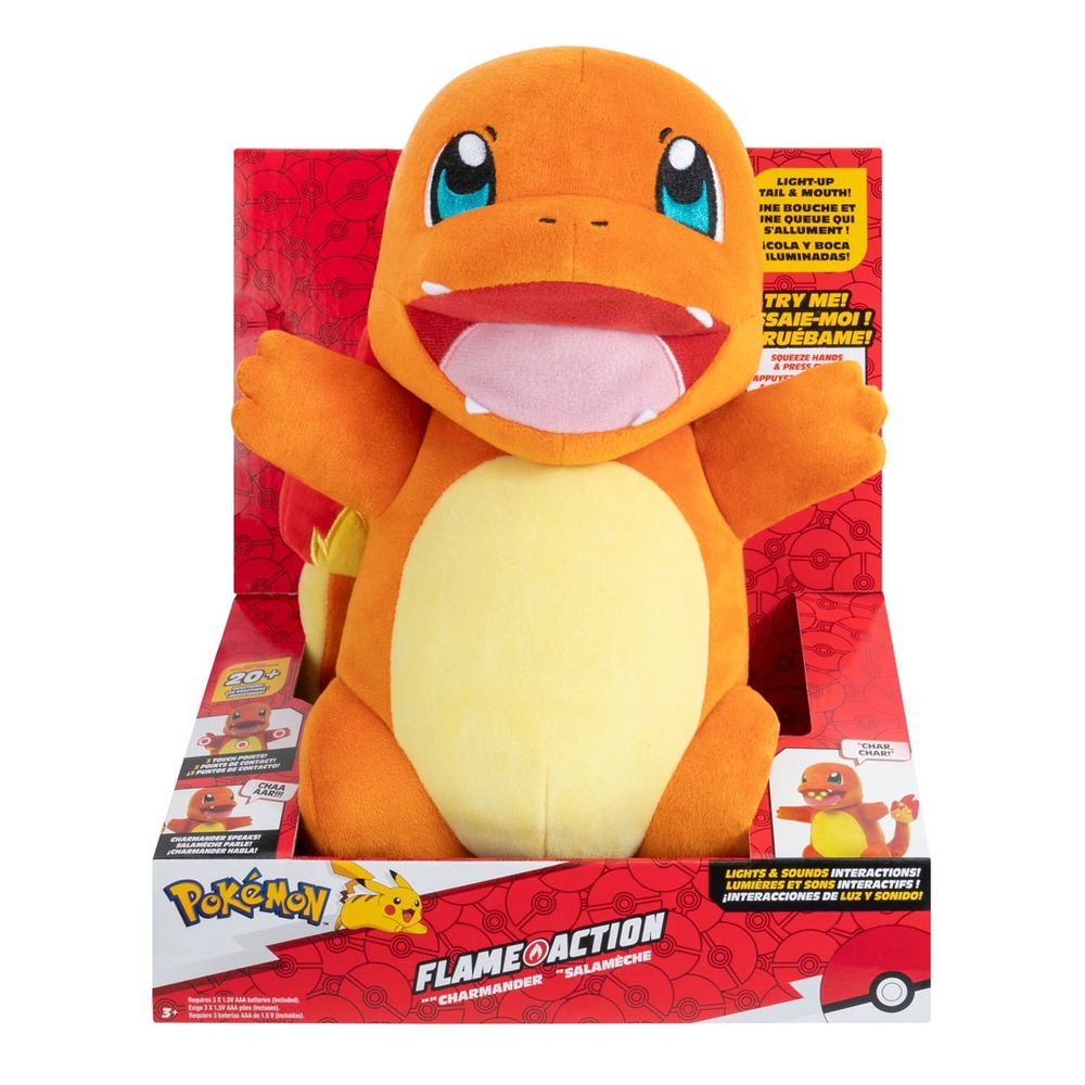 Pokemon Plush Flame Action Charmander B/O