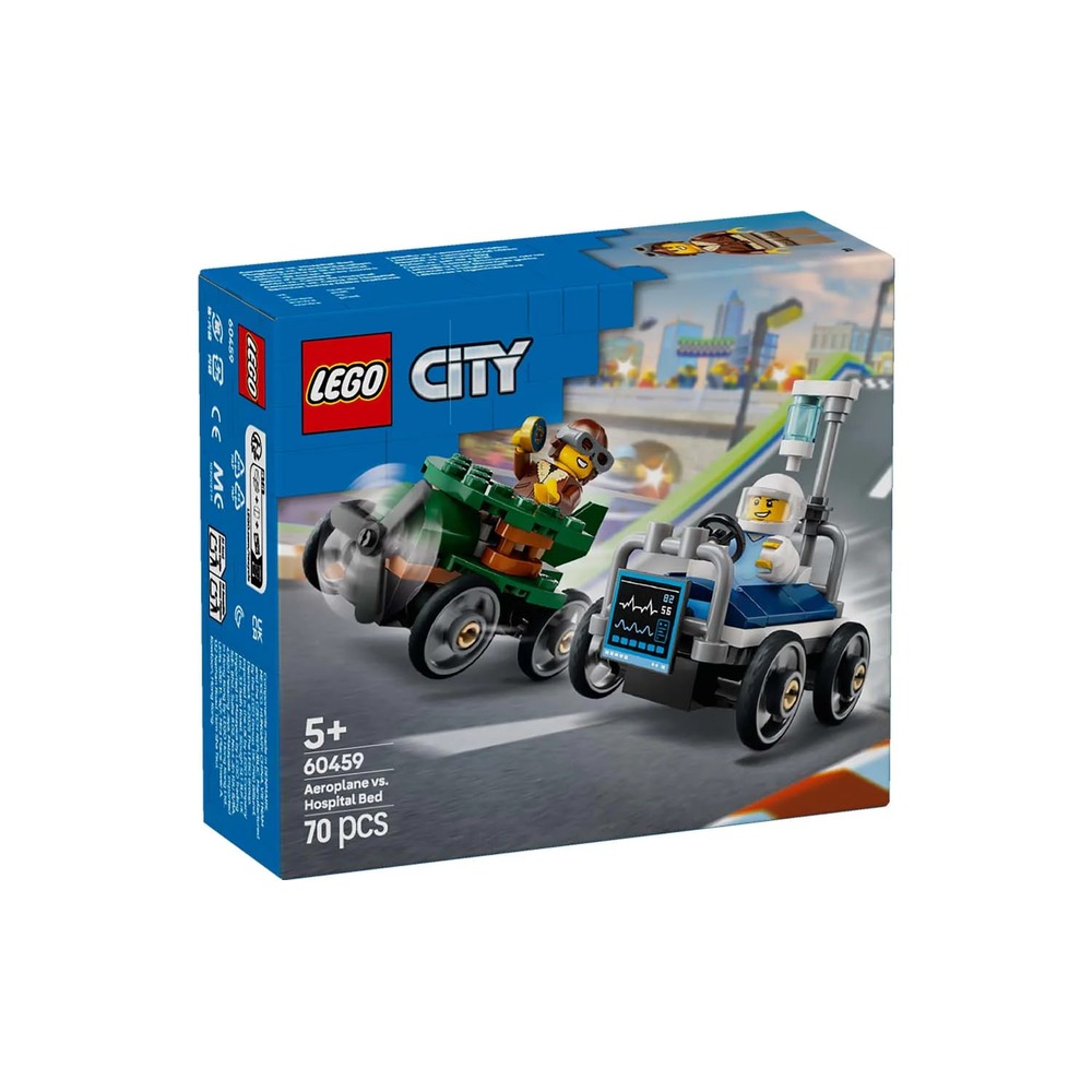 Lego City  60459 Airplane Vs. Hospital Bed Race Car Pack
