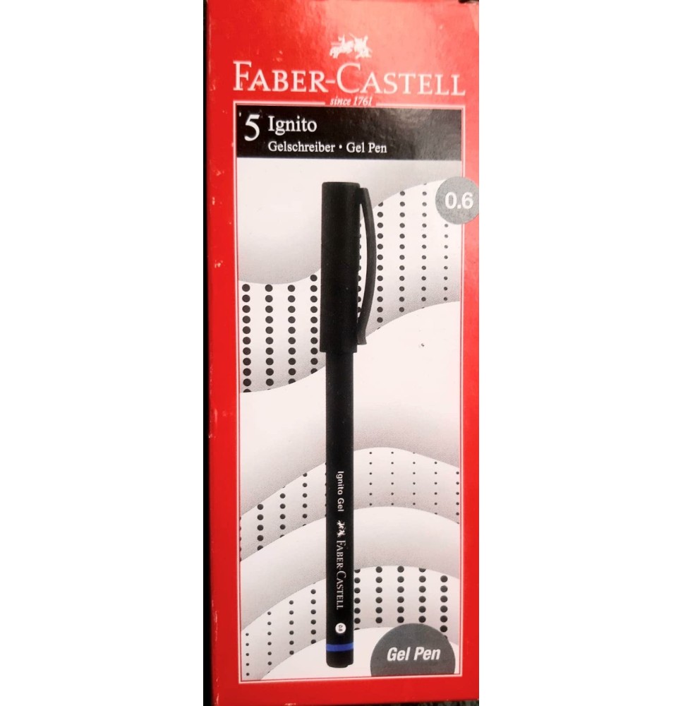 Faber-Castell Ignito Gel Pen Black 5Pc 1Box