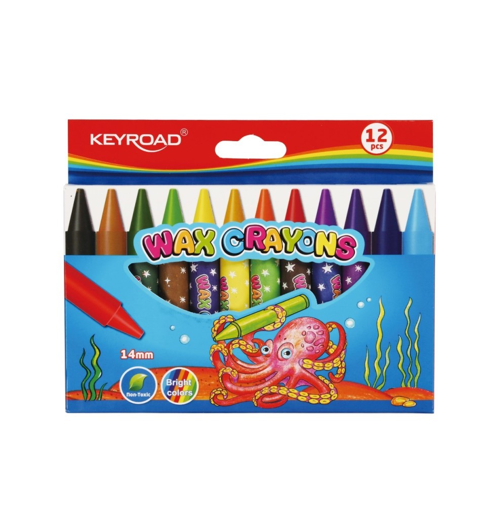 Keyroad Jumbo Wax Crayon 12Pc 1Pck