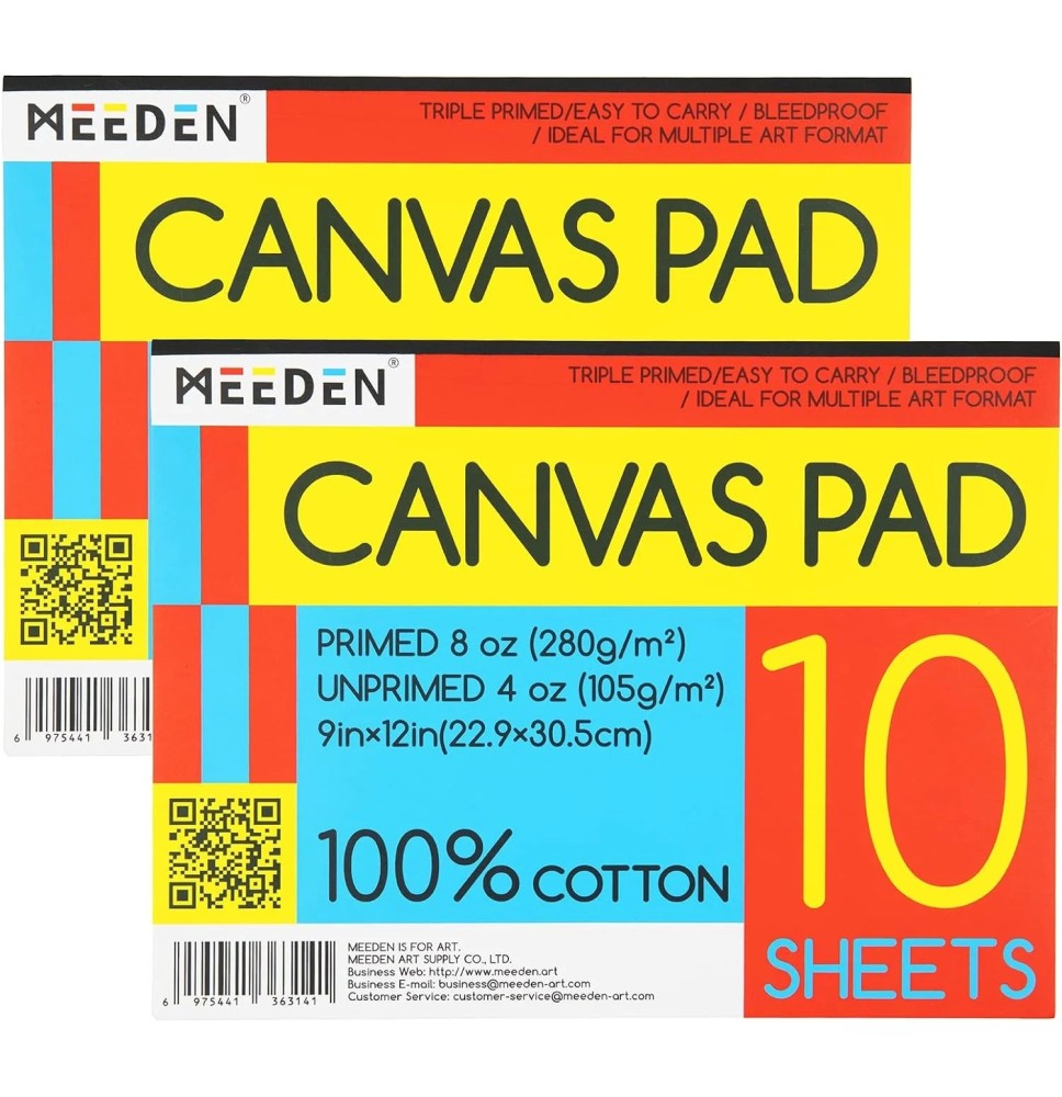 Meeden Canvas Pad 280Gsm 9x12 10Sheet 1Pck