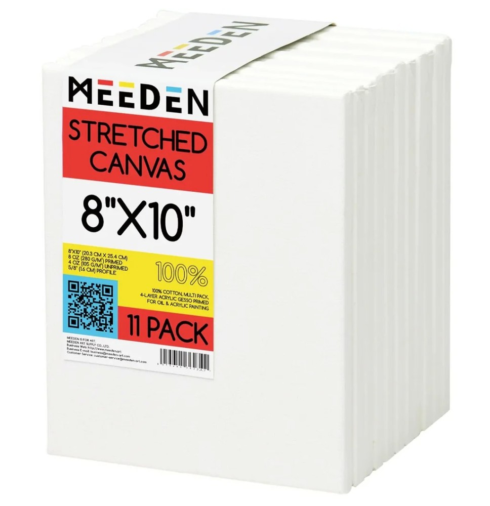 Meeden Stretched Canvas 8x10 11Pc 1Pck