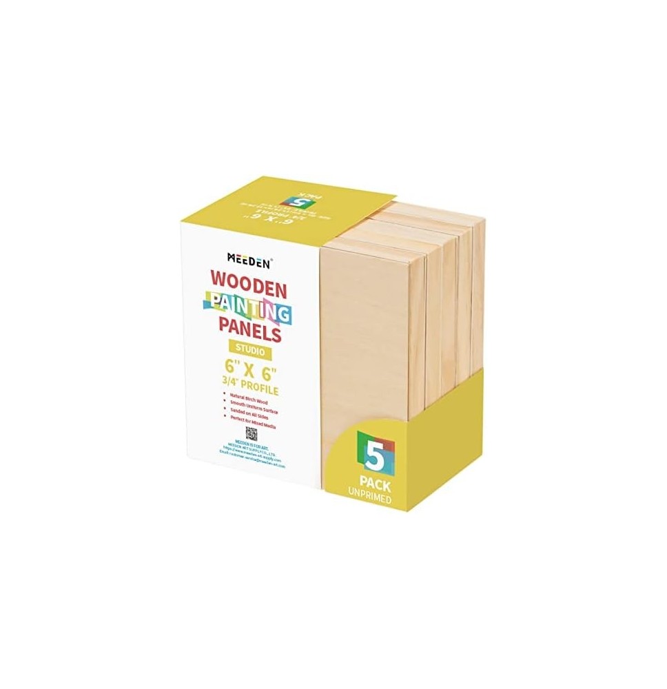 Meeden Wooden Painting Panel 6x6 1Pc