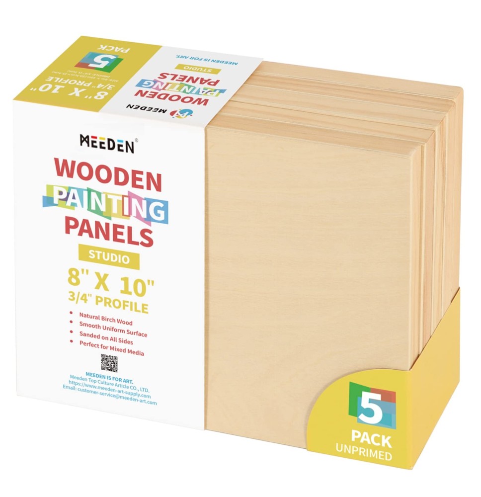 Meeden Wooden Painting Panel 8x10 1Pc