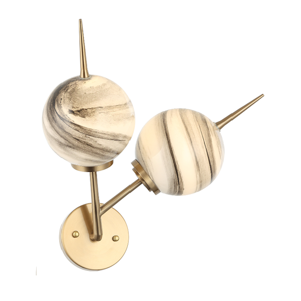 20310-2W Antique copper Wall Lamp E14 LED Bulb Warm White