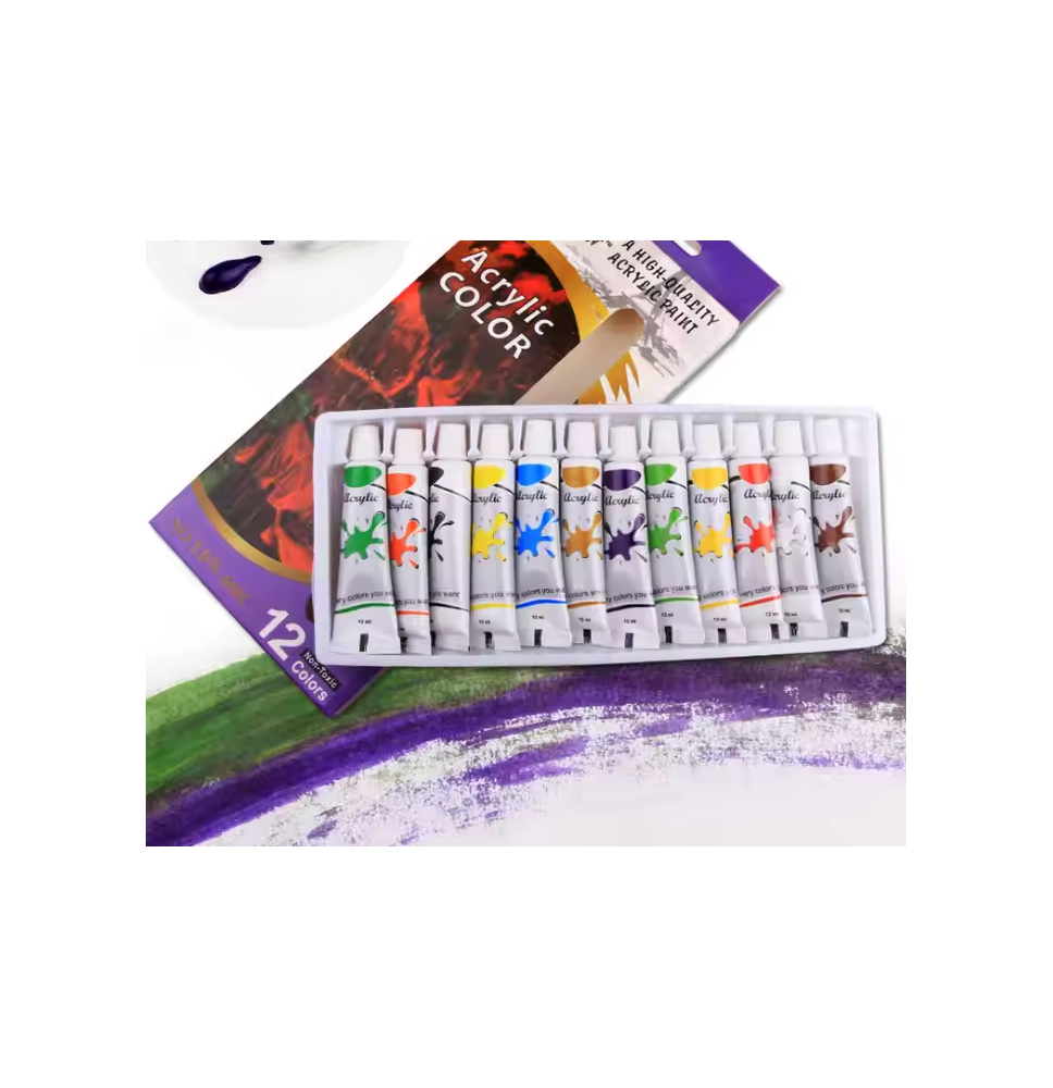 Pan Wen Bo Acrylic Color 12x9ml 12Pc 1Box