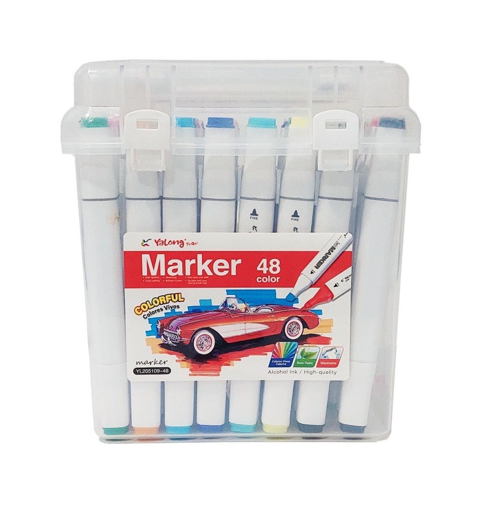 Yalong Colorful Marker 48Pc 1Box