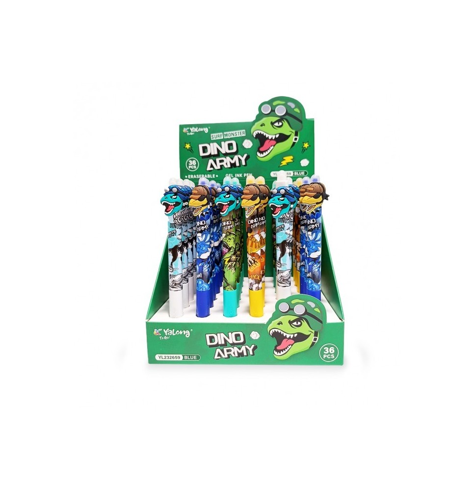 Yalong Erasable Gel Ink Pen-Dino Army 1Pc
