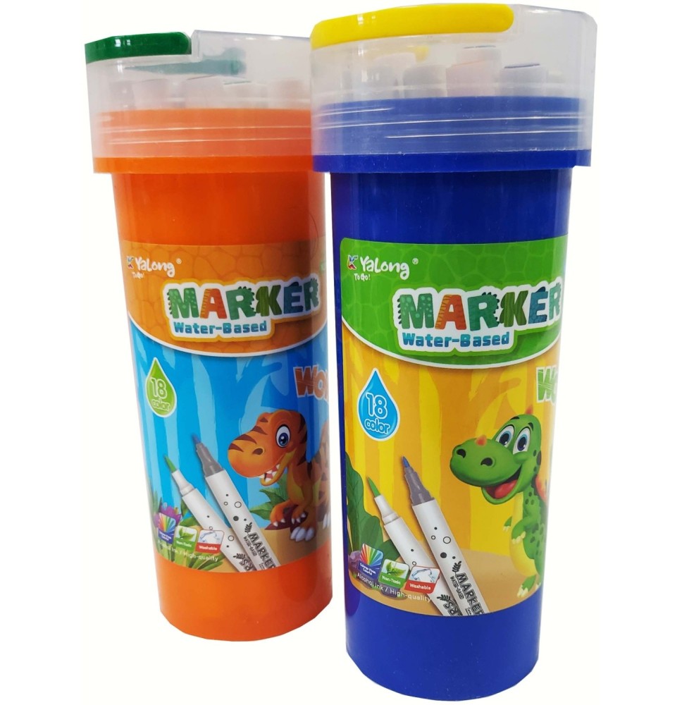 Yalong Water Based Marker 18Pc 1Box