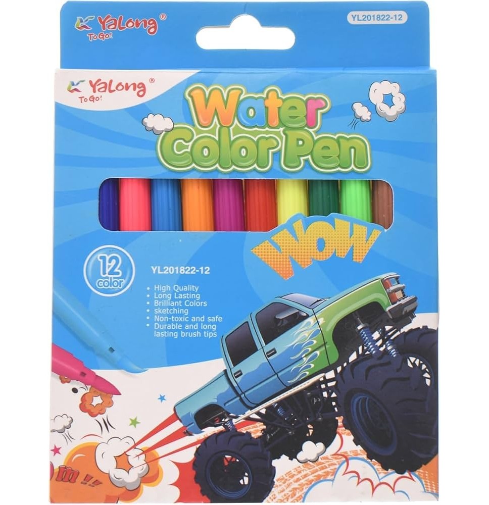 Yalong Water Color Pen 12Pc 1Pck