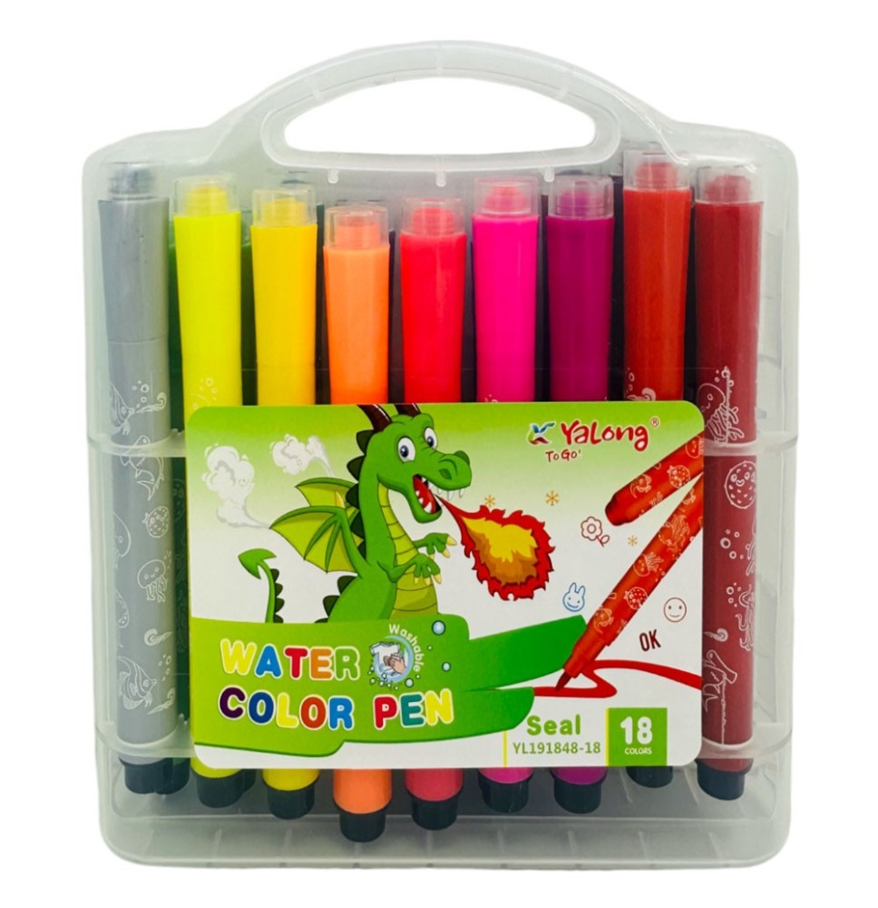 Yalong Water Color Pen-Seal  18Pc 1Box