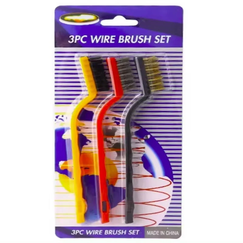 3Pcs Mini Wire Brush Set