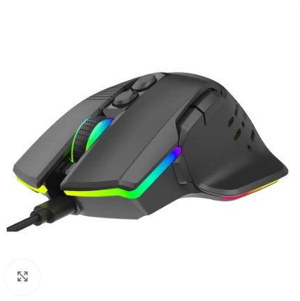 9D Wired Mouse DPI 12800 with 13 Modes RGB Light Porodo Gaming Mouse PDX320 – Black