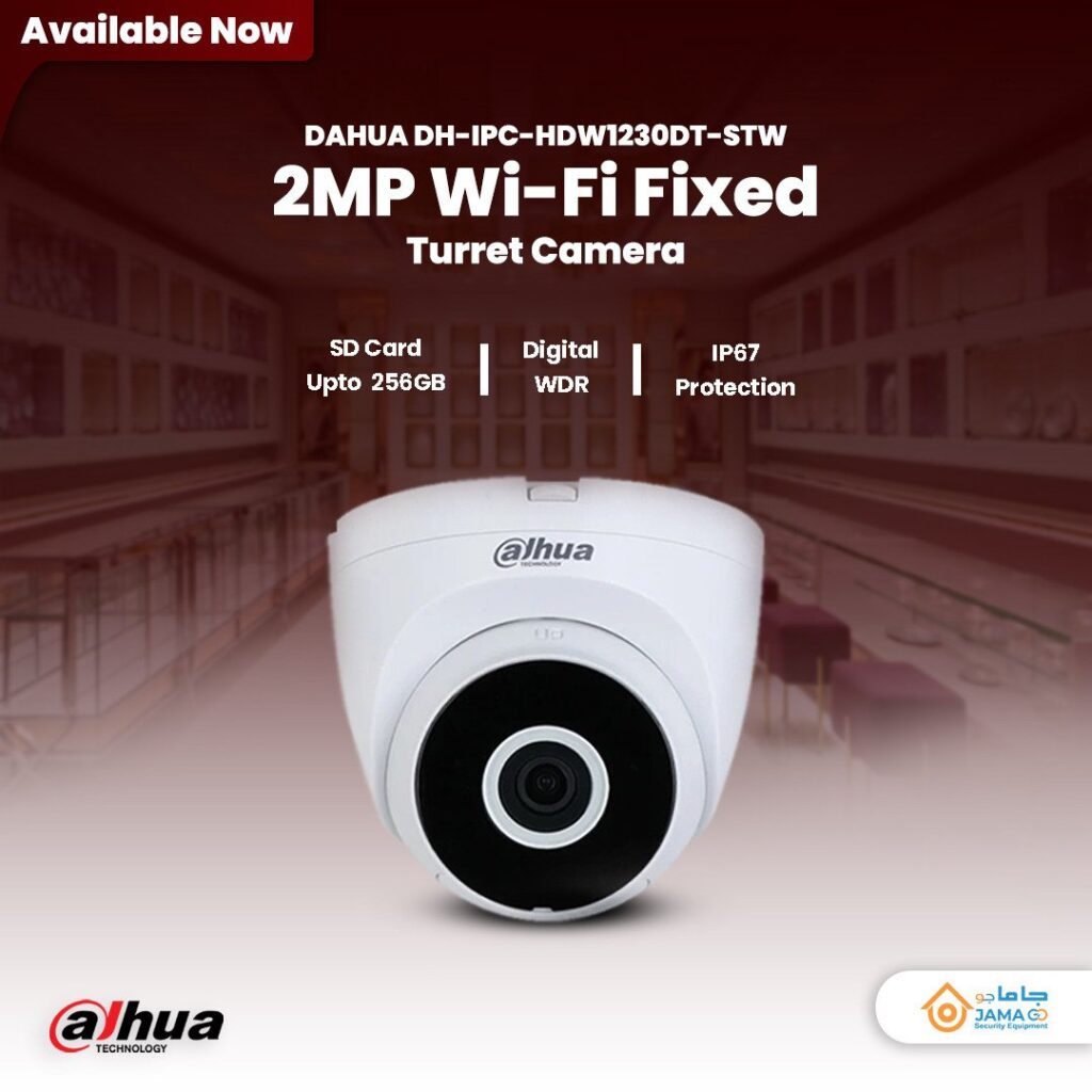 Dahua 2Mp Wi Fi Fixed Turret Camera Ipc Hdw1230Dt Stw