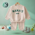 MAMA'S BOY Baby 2-Piece Beige Set