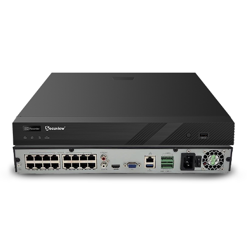 Secuview 16CH 4K Hybrid NVR I POE Built-In & ONVIF Support.