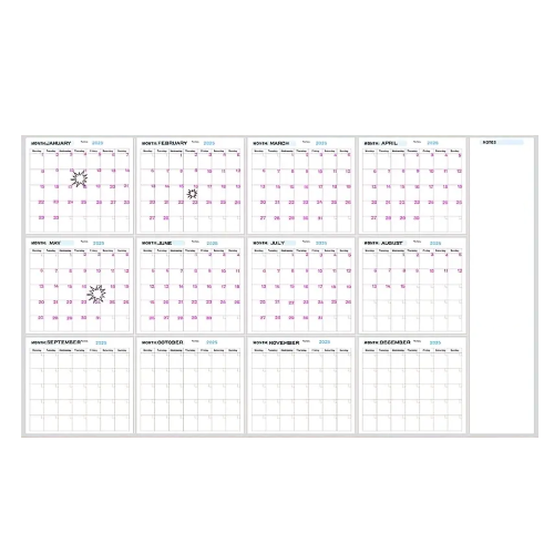 Extra Large Dry Erase Wall Calendar 148×87cm – Reusable Year Planner