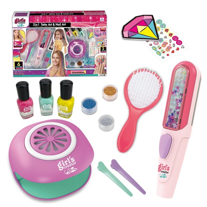 TP TOYS HAIR COLOR STICK + NAIL ART SET (2 PIECES OF AA WITHOUT PACKAGE)