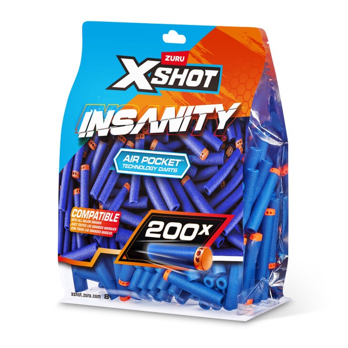 ZURU XSHOT INSANITY DART REFILL 200 PCS S1