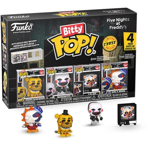 FUNKO BITTY POP GAMES FIVE NIGHTS AT FREDDY'S S2  SPRING TRAP 4 PACK