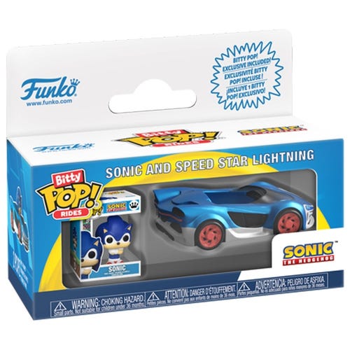 FUNKO BITTY POP RIDES SONIC  SPEED STAR WITH SONIC