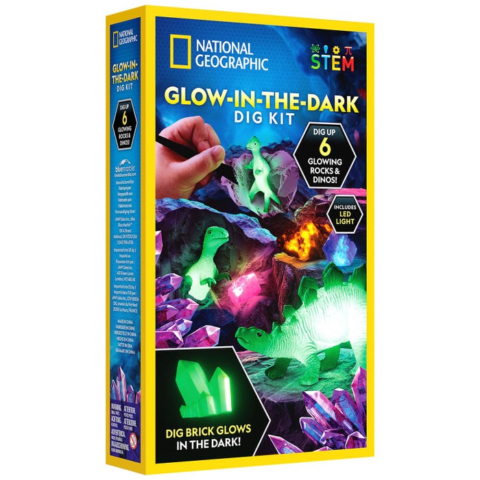 NATIONAL GEOGRAPHICNG GLOW-IN-THE-DARK DIG KIT