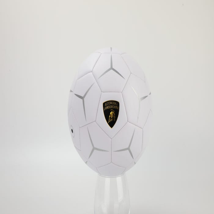 LAMBORGHINI NO.5 MACHINE SEWING PVC SOCCER BALL- WHITE