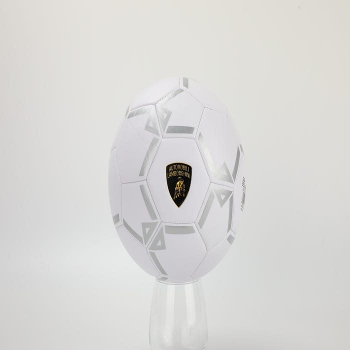 LAMBORGHINI NO.5 MACHINE SEWING PVC SOCCER BALL- WHITE